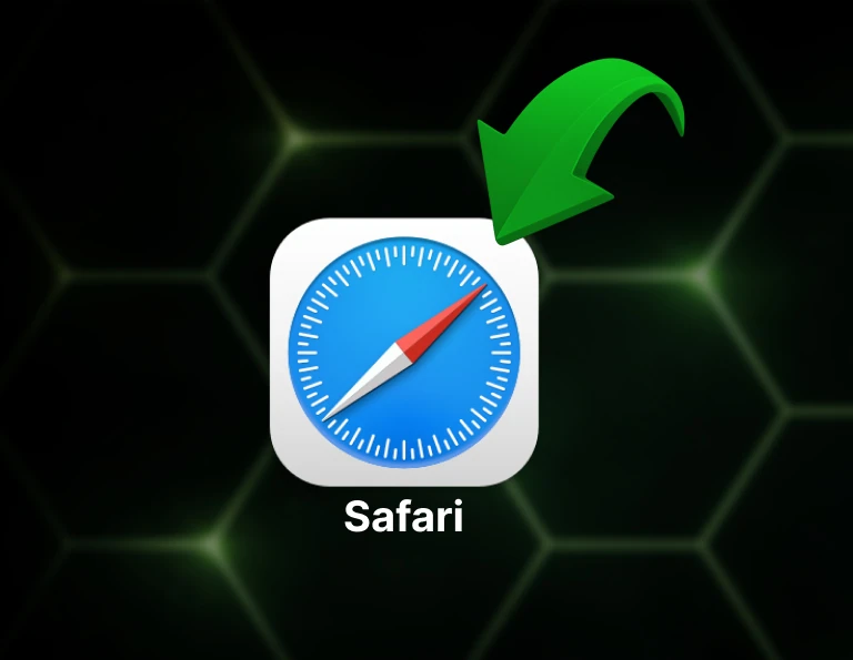 Safari browser icon on iPhone