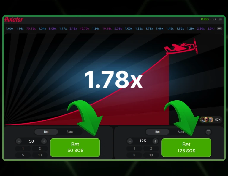 Adjusting stake value in Aviator