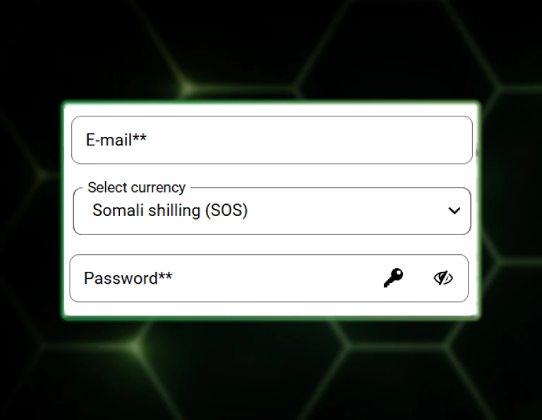 Entering email and password
