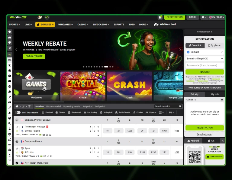 Opening WinWin Somalia website