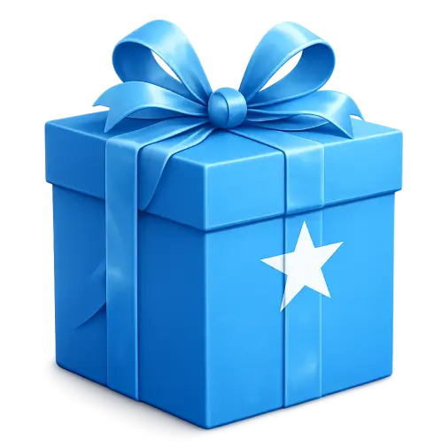 Gift icon with Somalia flag