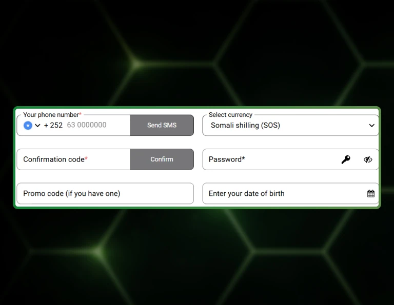 User account sign-up form screen