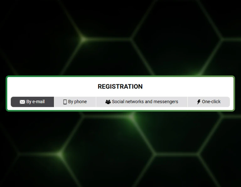 Account registration method options